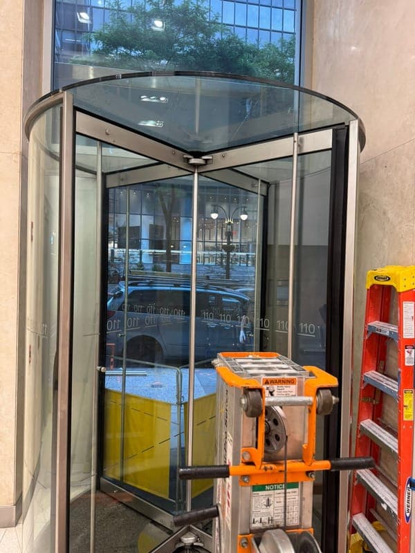 Custom glass shower enclosure