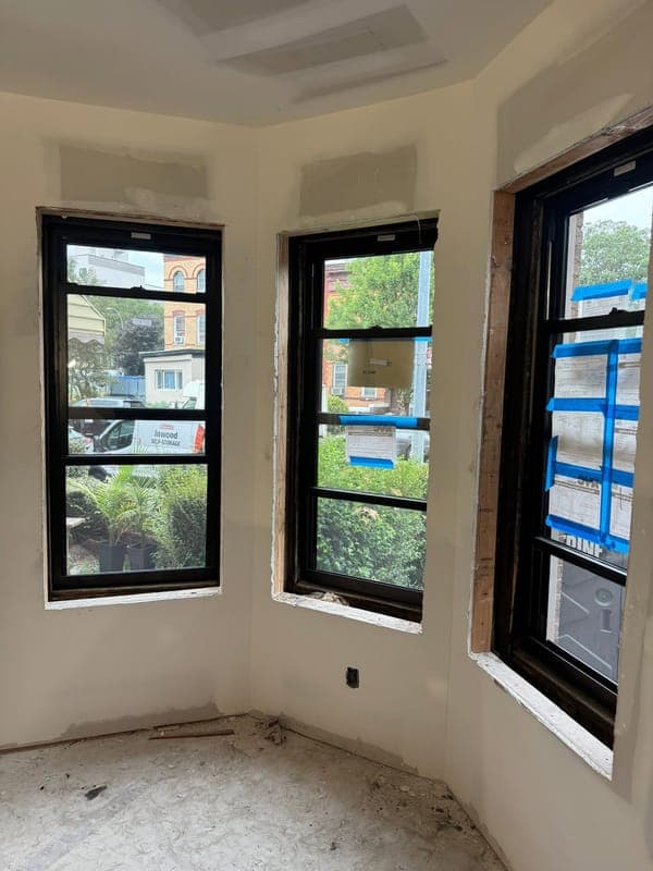 Residential bay window installation